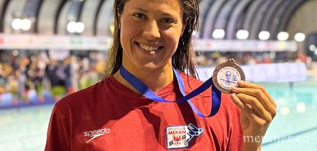 Die SCM-Schwimmerin Viviane Graif hat mit einer fantastischen Zeit von 30,99 Sekunden über 50 Brust nicht nur eine neue persönliche Bestzeit aufgestellt, sondern erreichte auch einen starken dritten Platz beim Wettkampf Nico Sapio.