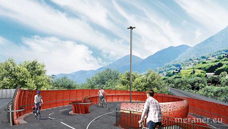 Baubeginn am Kreisverkehr Marlinger Brücke