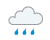 Bewölkt mit stürmischen Regenschauern