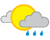 Bewölkt mit leichtem Regen