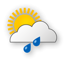 Wolkig, mäßiger Regen
